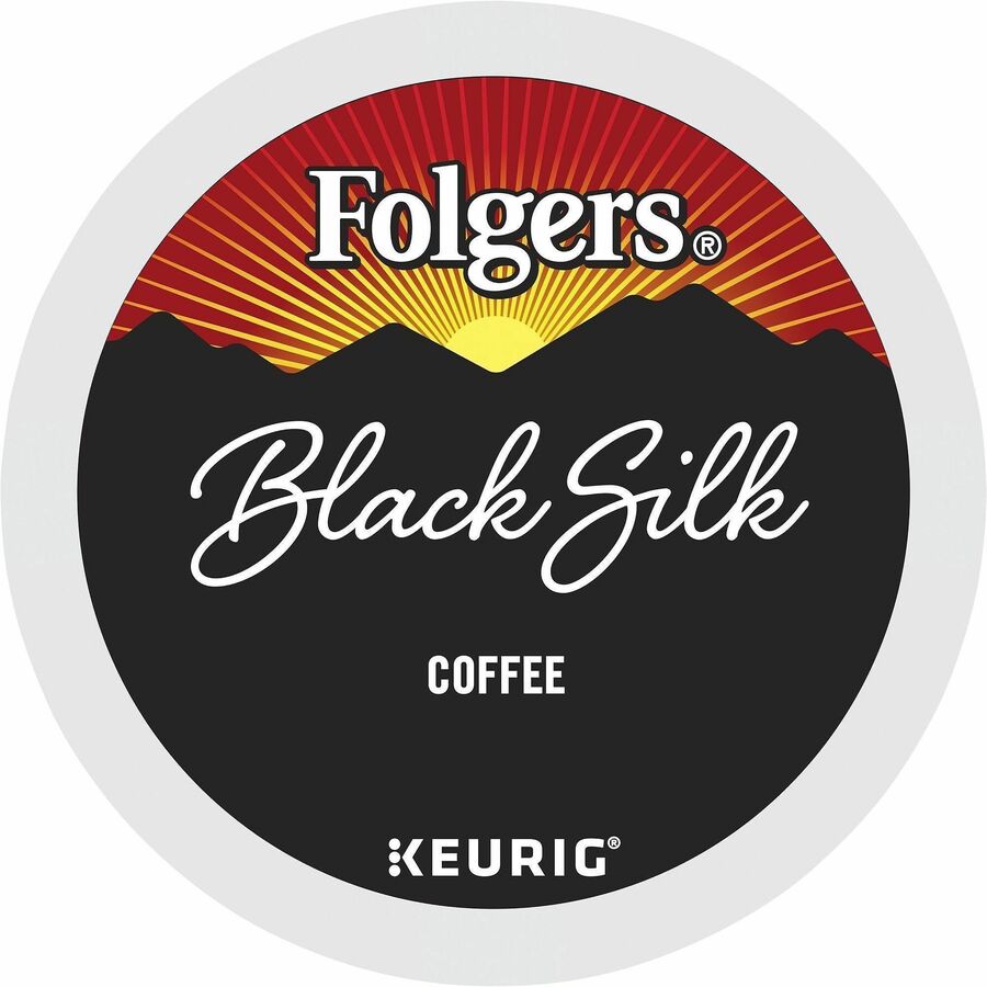 Folgers&reg, K-Cup Black Silk Coffee - Compatible with Keurig K-Cup Brewer - Dark - 24 K-Cup - K-Cup - Black Silk - 4 / Carton