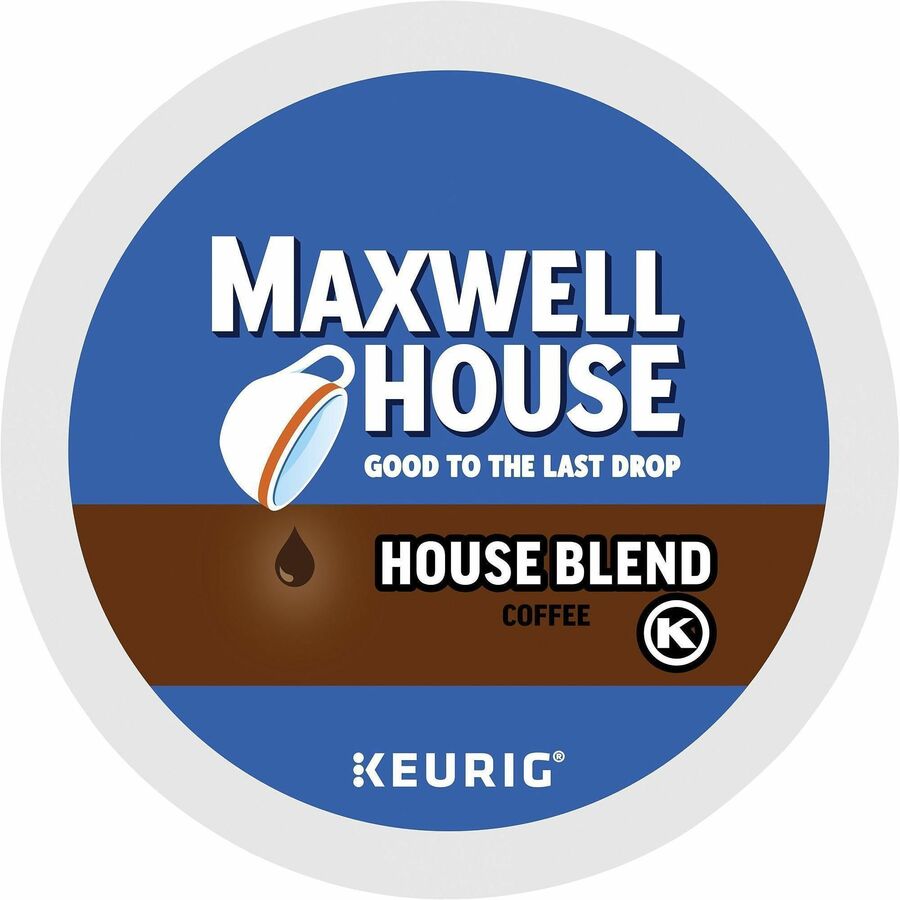 Maxwell House K-Cup House Blend Coffee - Compatible with Keurig K-Cup Brewer - Medium - 24 K-Cup - K-Cup - House Blend, Arabica - 4 / Carton