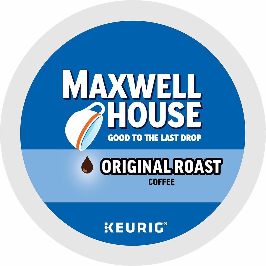 Maxwell House K-Cup Original Roast Coffee - Compatible with Keurig K-Cup Brewer - Medium - 24 K-Cup - K-Cup - Arabica, Robusta, Original Roast - 4 / Carton