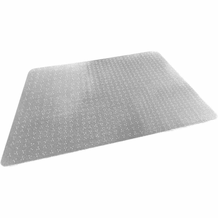 Floortex Cleartex TrYlok Chair Mat - Carpeted Floor, Chair, Indoor, Low Pile - 53" Length x 45" Width - Rectangular - Clear - 1 Each
