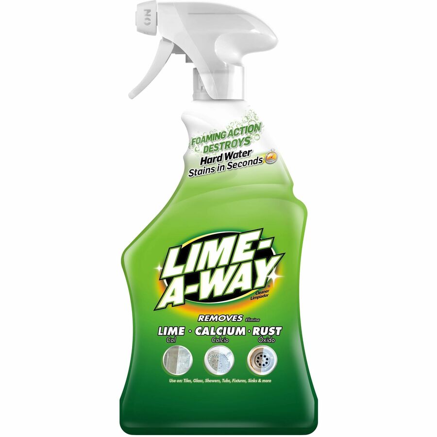 Lime-A-Way Liquid Cleaner - For Multipurpose - Liquid - 22 fl oz (0.7 quart) - Recommended For: Limescale Remover, Calcium Deposit Remover, Stain Remover, Hard Water Remover, Rust Remover - Unscented, Easy to Use - Green Spray Bottle - 6 / Carton