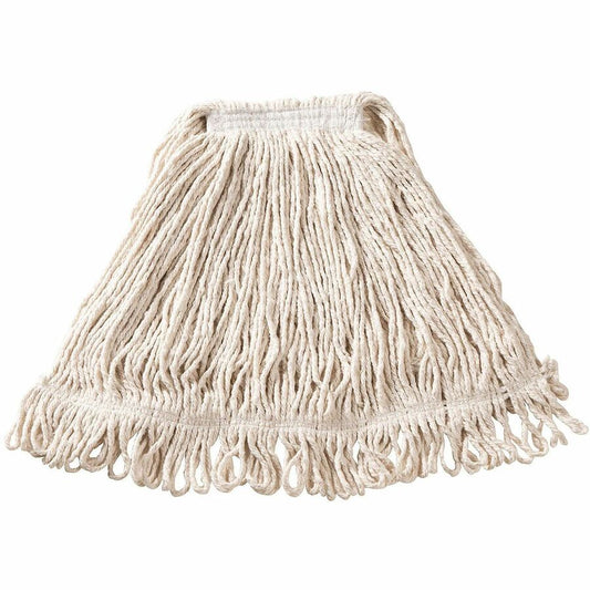 Rubbermaid Commercial Super Stitch Wet Mop - Yarn Head - 4-ply, Looped Ends - White - 1 Each
