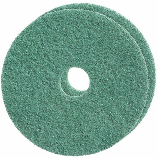 TASKI Twister Diamond Floor Pads - 14" Width x 20" Length - Cleaning, Polishing, Floor - Stone Floor - Green - 2 / Pack