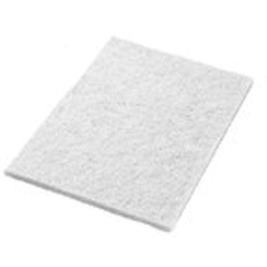 TASKI Twister Diamond Floor Pads - 14" Width x 20" Length - Cleaning, Polishing, Floor - Stone Floor - White - 2 / Pack