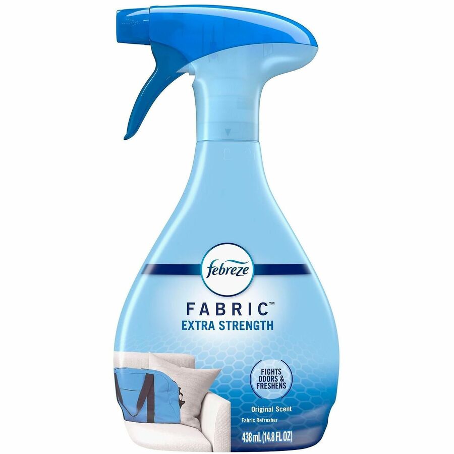 Febreze ExtraStren. FabricRefresh - For Multipurpose - Spray - 14.8 fl oz (0.5 quart) - Original, Clean Scent - Recommended For: Odor Remover - Freshen, Deodorize - Blue - 8 / Carton