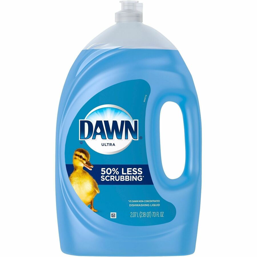 Dawn Ultra Dish Liquid Soap - For Multipurpose - Liquid - 70 fl oz (2.2 quart) - Clean, Original Scent - Recommended For: Stain Remover, Grime Remover, Grease Remover - Blue - 6 / Carton