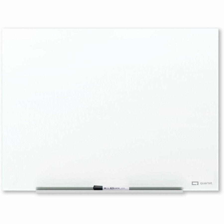 Quartet InvisaMount Anti-Glare Dry-Erase Board - 48" (4 ft) Width x 36" (3 ft) Height - White Glass Surface - Magnetic - Anti-glare, Non-absorbent, Stain Resistant, Ghost Resistant, Scratch Resistant, Dent Resistant - 1 Each
