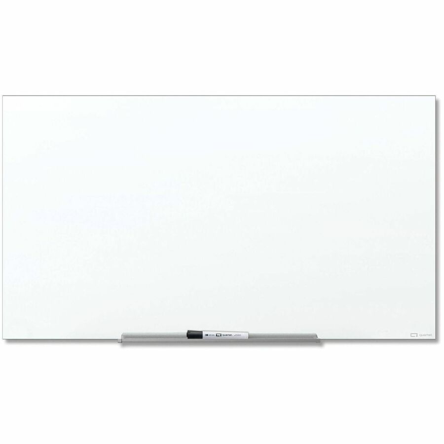Quartet InvisaMount Anti-Glare Dry-Erase Board - 72" (6 ft) Width x 48" (4 ft) Height - White Glass Surface - Magnetic - Anti-glare, Non-absorbent, Stain Resistant, Ghost Resistant, Scratch Resistant, Dent Resistant - 1 Each
