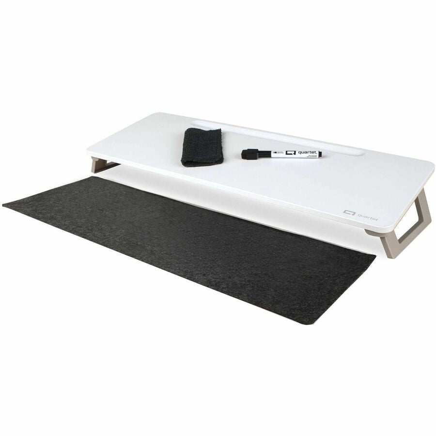 Quartet Dry-Erase Desktop Computer Pad - 21" (1.7 ft) Width x 7.7" (0.6 ft) Height - White Painted Steel Surface - Desktop - Magnetic - Stain Resistant, Ghost Resistant - 1 Each