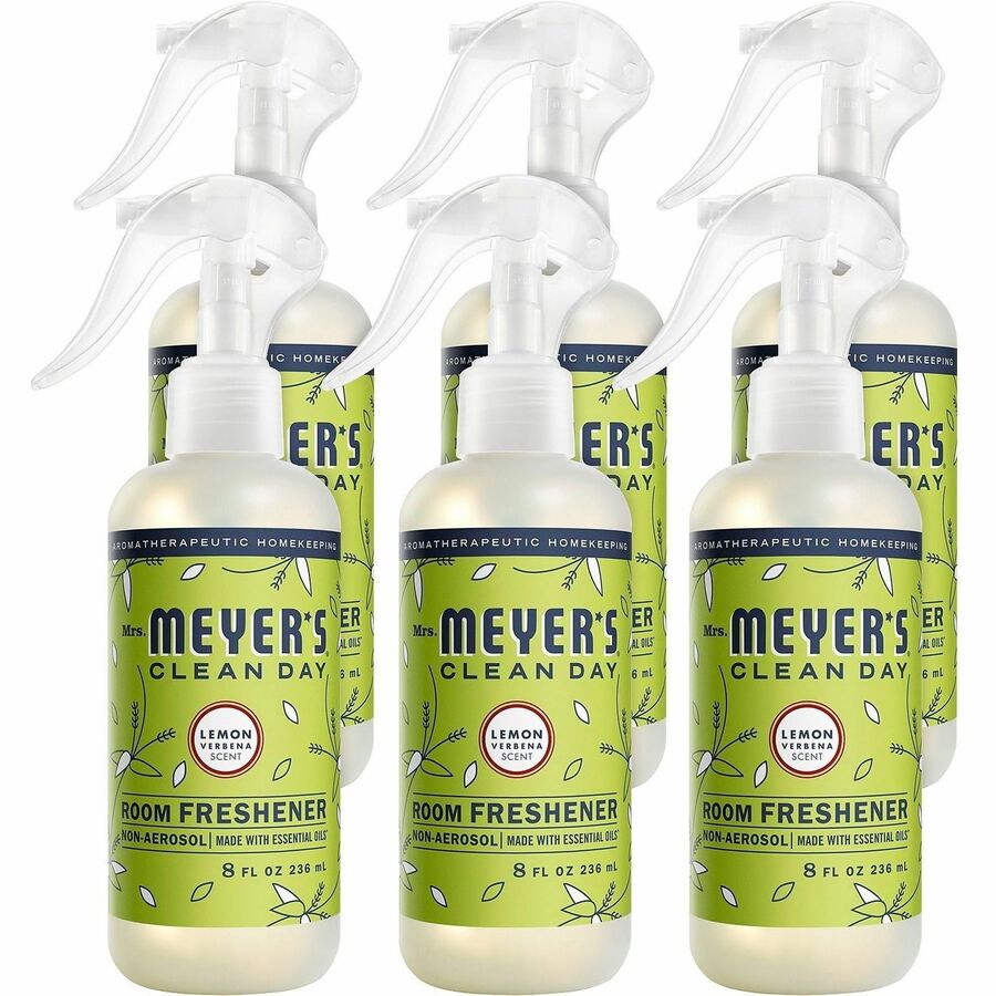Mrs. Meyer's Clean Day Room Refresh Spray - Spray - 8 fl oz (0.3 quart) - Lemony Verbena - Non-aerosol, Phthalate-free, Paraben-free, Cruelty-free - 6 / Carton