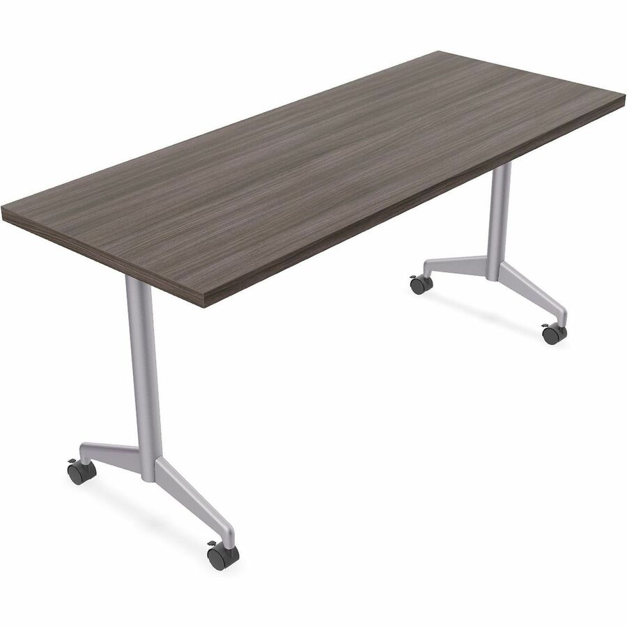 Special-T ZIA Series Training Tables Collection - Rectangle Top - Powder Coated T-shaped Base x 24" Table Top Width x 48" Table Top Depth - 29" Height - Training - Assembly Required - Gray Driftwood - High Pressure Laminate (HPL) - Cast Aluminum, Steel...
