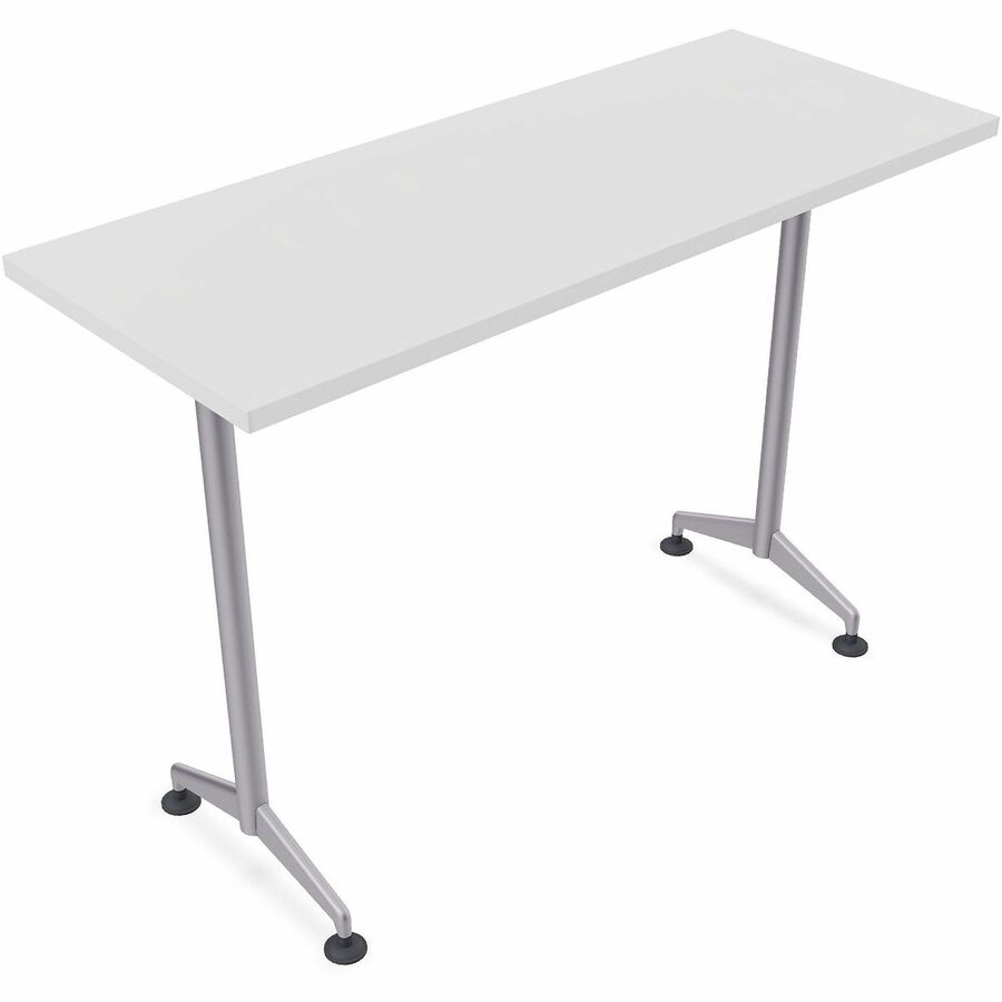 Special-T ZIA Series Training Tables Collection - Rectangle Top - Powder Coated T-shaped Base x 24" Table Top Width x 72" Table Top Depth - 42" Height - Training - Assembly Required - White - High Pressure Laminate (HPL) - Cast Aluminum, Steel Base Mat...