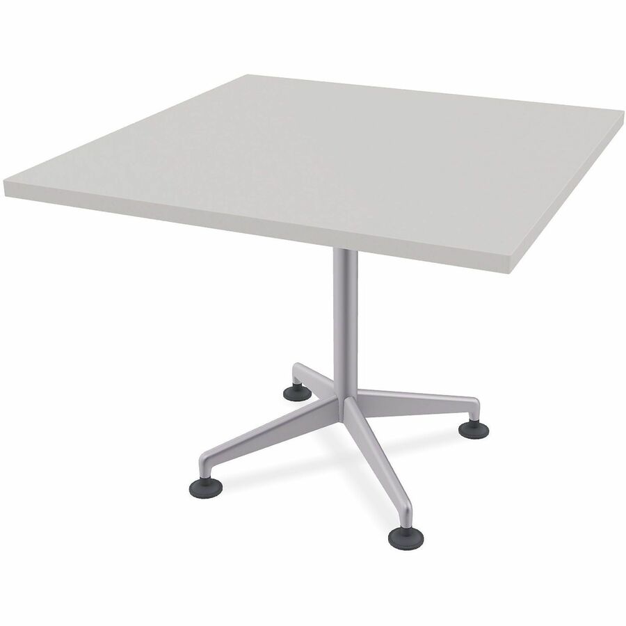 Special-T ZIA Series Hospitality Tables Collection - Square Top - Powder Coated X-shaped Base - Mid-Century Modern Style x 36" Table Top Width x 36" Table Top Depth - 29" Height - Hospitality, Office - Assembly Required - Gray - High Pressure Laminate...