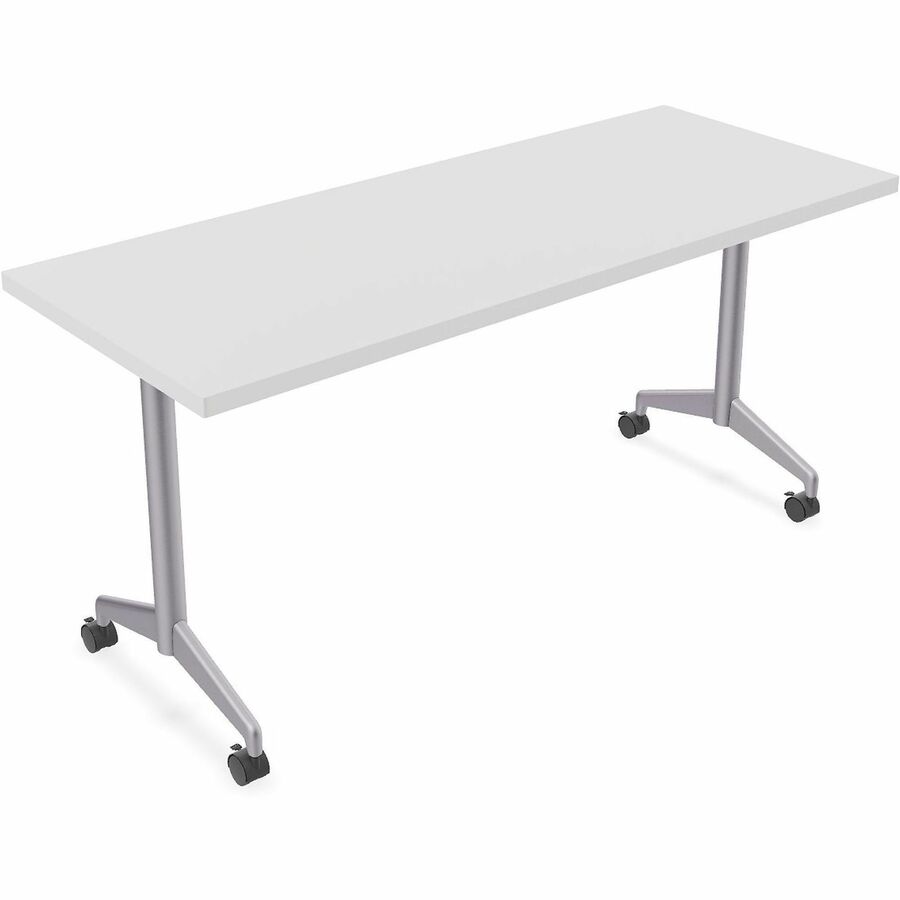 Special-T ZIA Series Training Tables Collection - Rectangle Top - Powder Coated T-shaped Base x 24" Table Top Width x 60" Table Top Depth - 29" Height - Training - Assembly Required - White - High Pressure Laminate (HPL) - Cast Aluminum, Steel Base Mat...