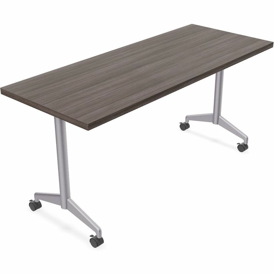 Special-T ZIA Series Training Tables Collection - Rectangle Top - Powder Coated T-shaped Base x 24" Table Top Width x 72" Table Top Depth - 29" Height - Training - Assembly Required - Gray Driftwood - High Pressure Laminate (HPL) - Cast Aluminum, Steel...