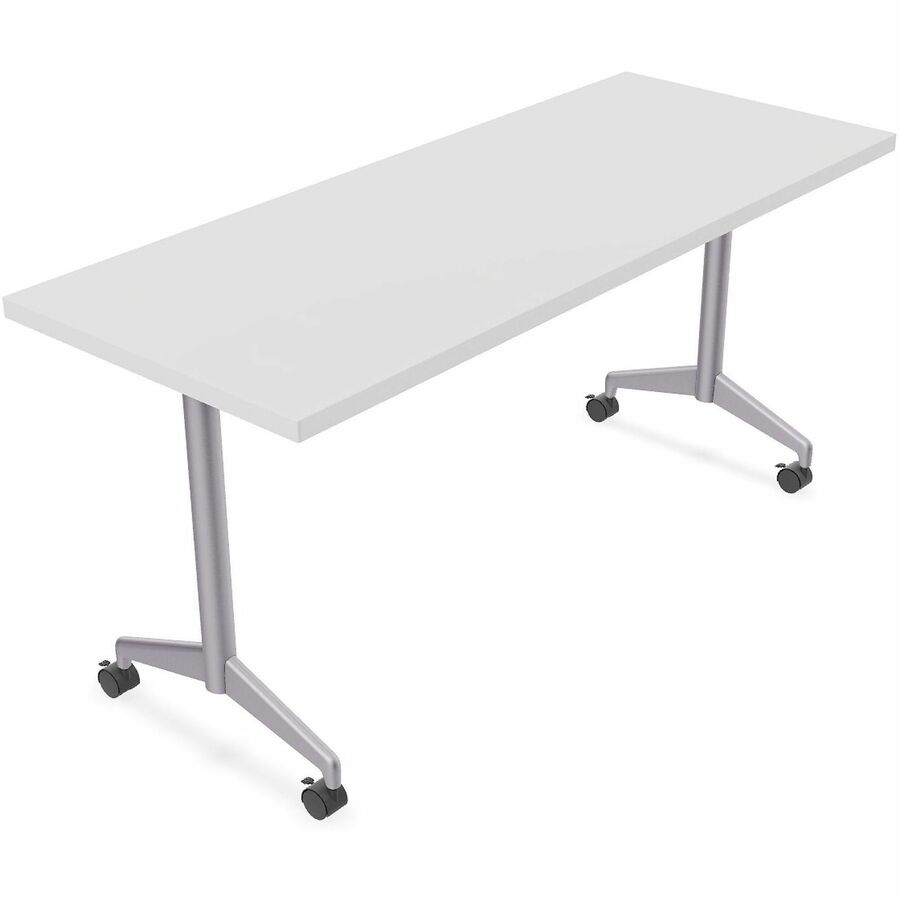 Special-T ZIA Series Training Tables Collection - Rectangle Top - Powder Coated T-shaped Base x 24" Table Top Width x 48" Table Top Depth - 29" Height - Training - Assembly Required - White - High Pressure Laminate (HPL) - Cast Aluminum, Steel Base Mat...