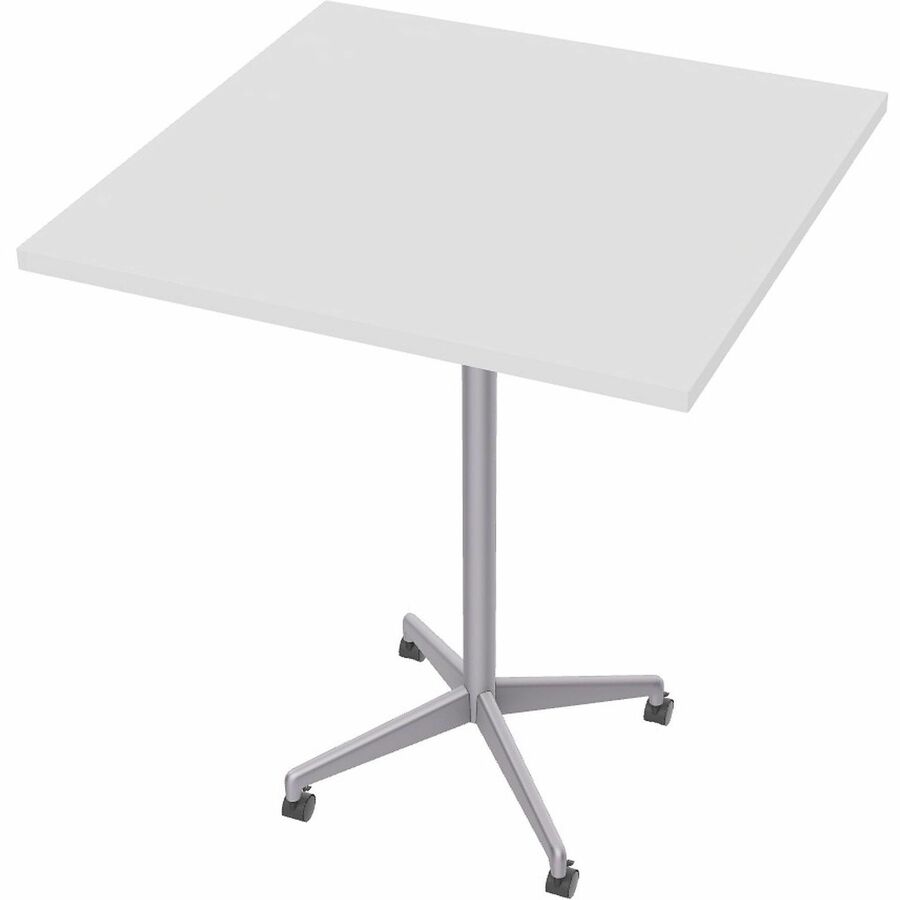 Special-T ZIA Series Hospitality Tables Collection - Square Top - Powder Coated X-shaped Base - Mid-Century Modern Style x 42" Table Top Width x 42" Table Top Depth - 42" Height - Hospitality, Office - Assembly Required - White - High Pressure Laminate...