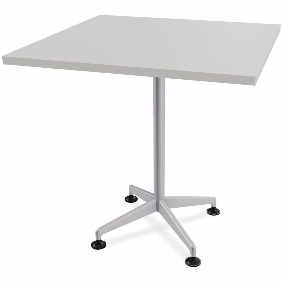 Special-T ZIA Series Hospitality Tables Collection - Square Top - Powder Coated X-shaped Base - Mid-Century Modern Style x 36" Table Top Width x 36" Table Top Depth - 36" Height - Hospitality, Office - Assembly Required - Gray - High Pressure Laminate...