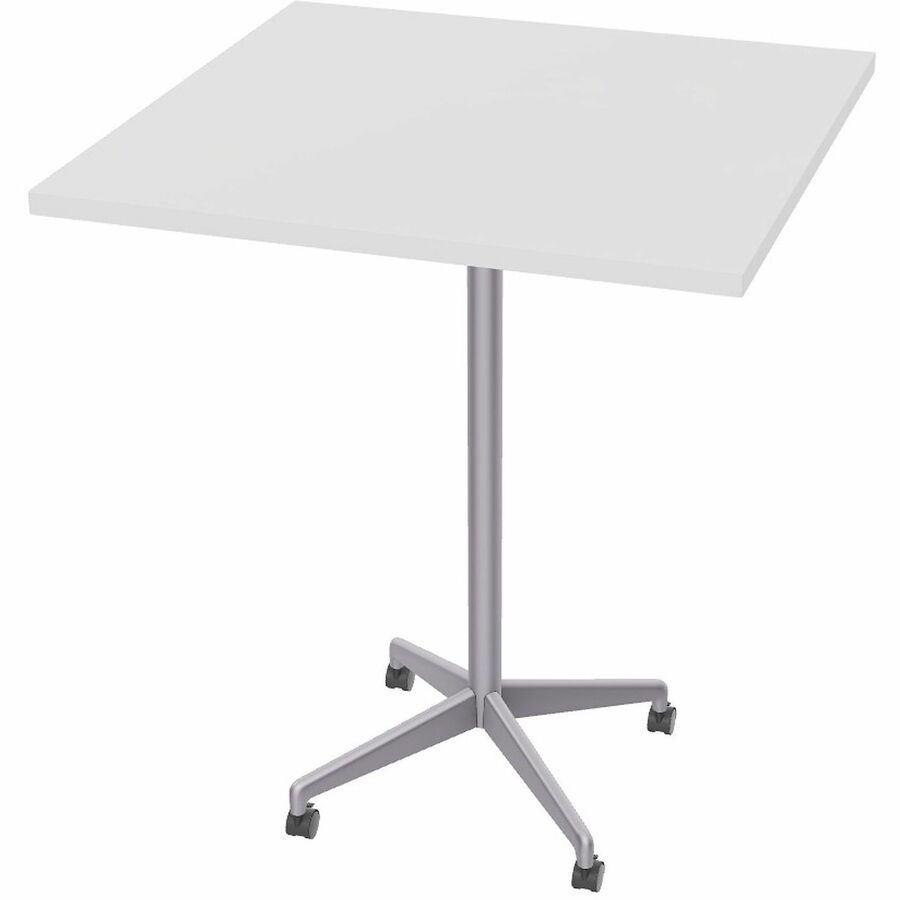 Special-T ZIA Series Hospitality Tables Collection - Square Top - Powder Coated X-shaped Base - Mid-Century Modern Style x 36" Table Top Width x 36" Table Top Depth - 42" Height - Hospitality, Office - Assembly Required - White - High Pressure Laminate...