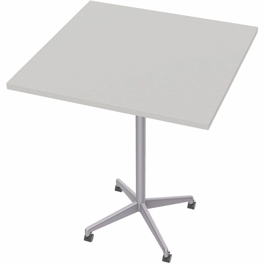 Special-T ZIA Series Hospitality Tables Collection - Square Top - Powder Coated X-shaped Base - Mid-Century Modern Style x 42" Table Top Width x 42" Table Top Depth - 42" Height - Hospitality, Office - Assembly Required - Gray - High Pressure Laminate...