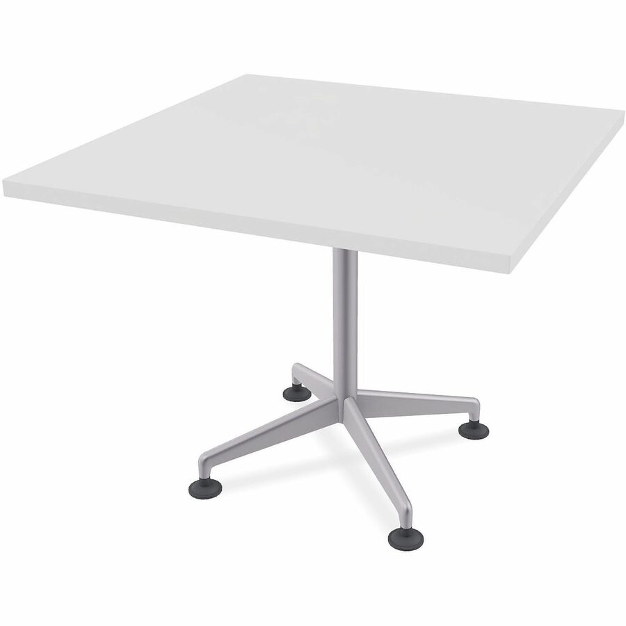Special-T ZIA Series Hospitality Tables Collection - Square Top - Powder Coated X-shaped Base - Mid-Century Modern Style x 36" Table Top Width x 36" Table Top Depth - 29" Height - Hospitality, Office - Assembly Required - White - High Pressure Laminate...