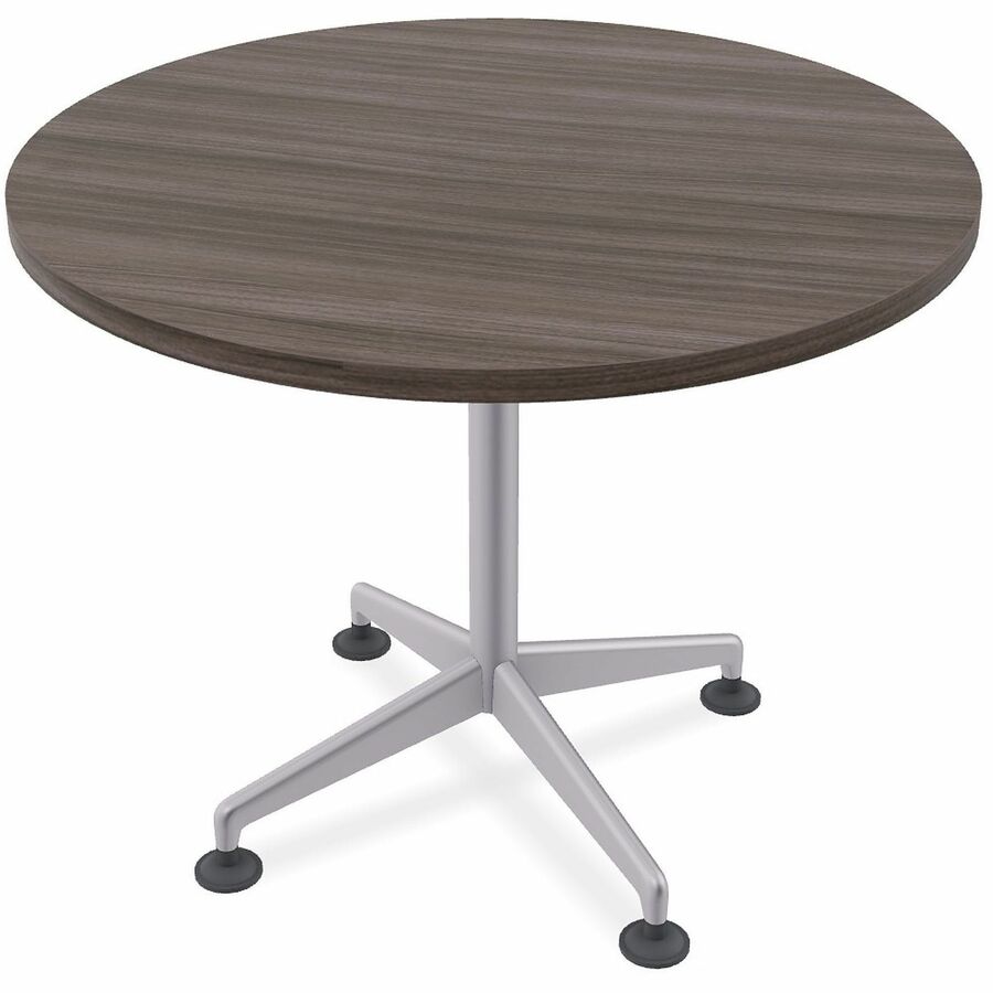 Special-T ZIA Series Hospitality Tables Collection - Round Top - Powder Coated X-shaped Base - Mid-Century Modern Style x 42" Table Top Diameter - 29" Height - Hospitality, Office - Assembly Required - Gray Driftwood - High Pressure Laminate (HPL) - Ca...