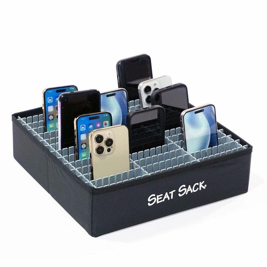 Seat Sack Classroom Cell Phone Organizer Tray - 36 - 3.50" Height x 12.50" Width x 4.90" Depth - Desk - Portable, Foldable, Lightweight, Durable, Impact Resistant - Black - Polyester Fabric, Plastic - 1 Each