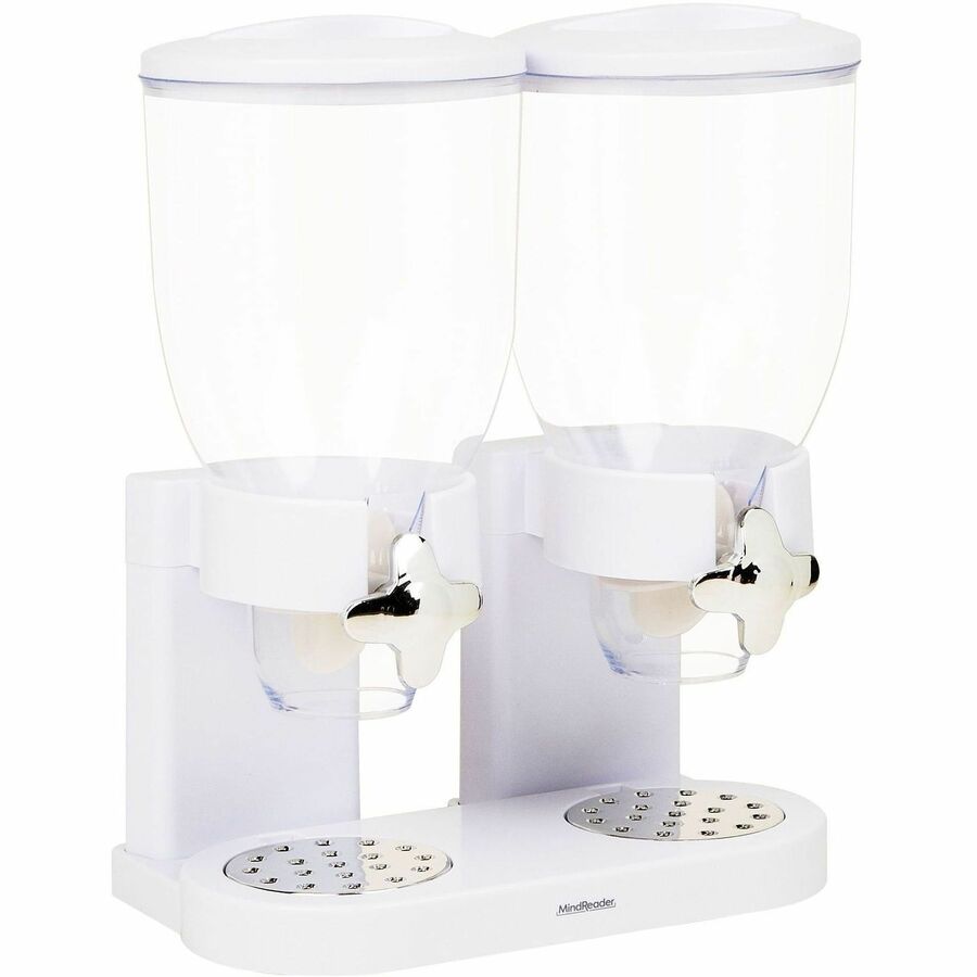 Mind Reader Double Cereal Dispenser - Food, Food Storage, Storing - White - 1 Each