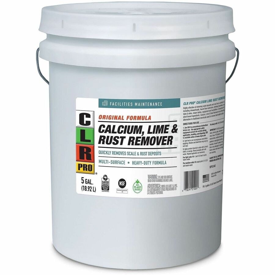 CLR Pro Calcium Lime and Rust Remover - For Multi Surface, Multipurpose - Liquid - 640 fl oz (20 quart) - 2.05 to 2.3 pH - Acidic Scent - Recommended For: Calcium Deposit Remover, Rust Remover, Limescale Remover, Soap Scum Remover, Dirt Remover, Hard W...