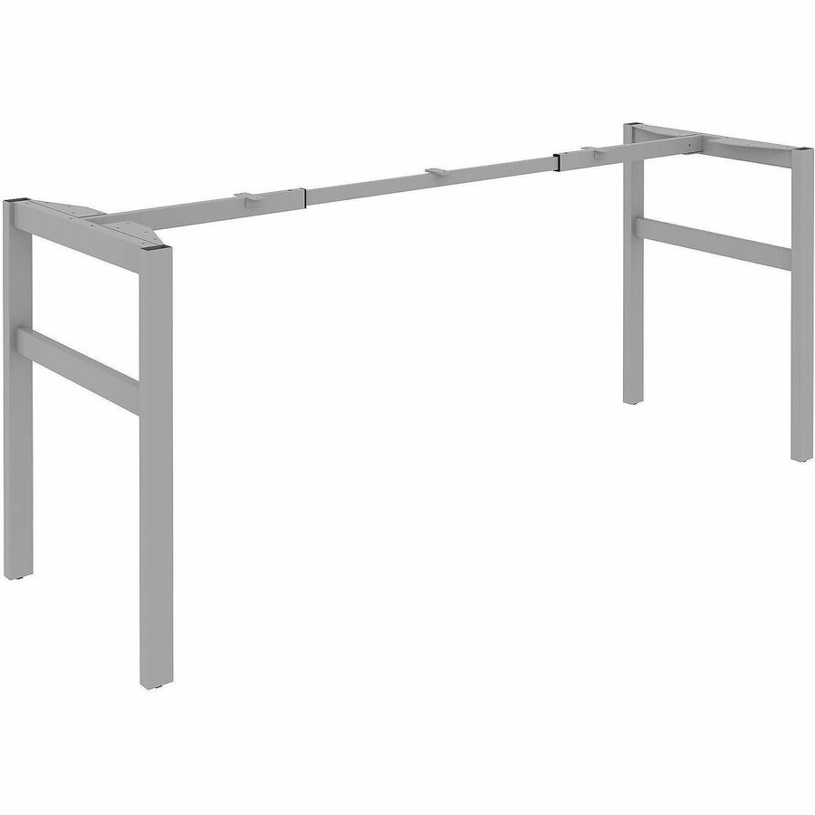 Lorell Table Base - Powder Coated H-shaped, Silver Base - 28.50" Height x 71.60" Width x 23.20" Depth - Metal Base Material - 1 Each