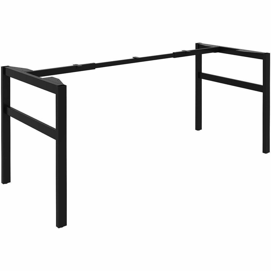 Lorell Table Base - Powder Coated H-shaped, Black Base - 28.50" Height x 71.60" Width x 29.10" Depth - Metal Base Material - 1 Each