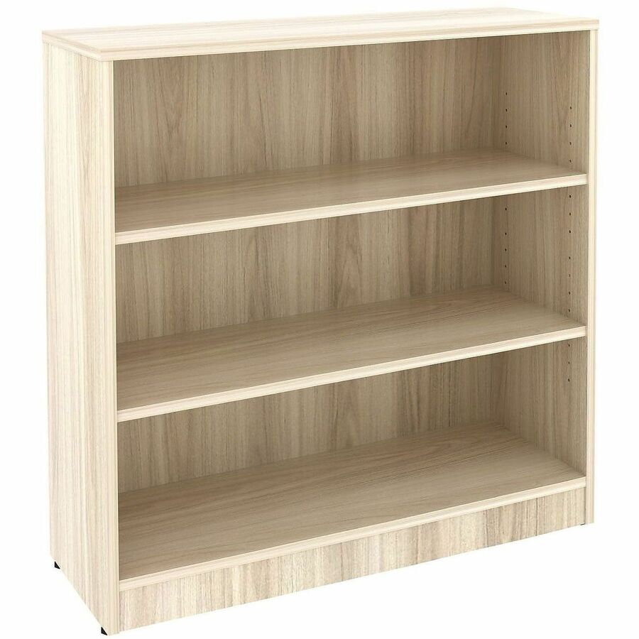 Lorell Sturdy 3-Shelf Bookcase - 3 x Shelf(ves) - Modern Elm - Assembly Required