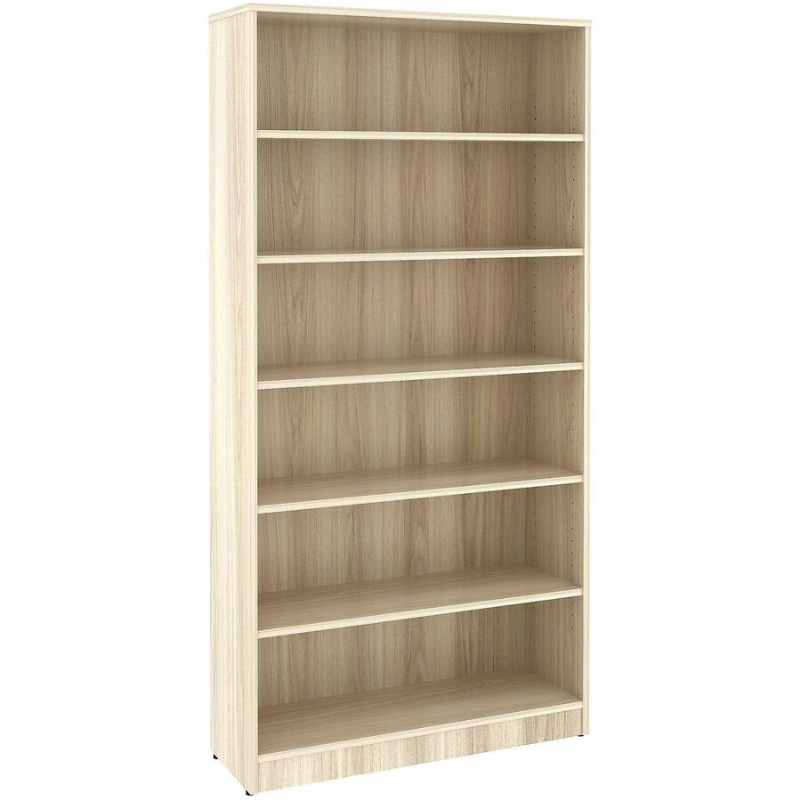 Lorell Sturdy 6-Shelf Bookcase - 6 x Shelf(ves) - Modern Elm - Assembly Required