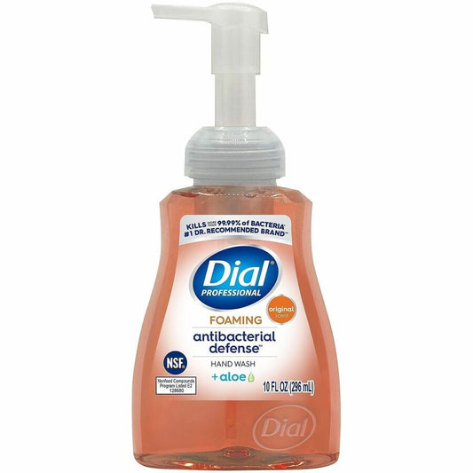 Dial Professional Antibacterial Defense Foaming Handwash - Spring Water Scent - 10 fl oz - Pump Dispenser - Bacteria Remover - Hand, Household - Antibacterial - Clear - Sulfate-free, Paraben-free, Phthalate-free, Silicone-free, Cruelty-free - 8 / Carton
