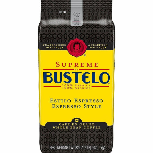 Supreme by Bustelo Whole Bean Espresso WB Coffee - Dark - Whole Bean - Bustelo, Espresso - 4 / Carton