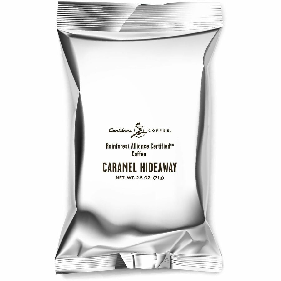 Caribou Coffee Caramel Flavored Coffee Grounds - 2.5 oz - Caramel, Caribou Blend - 1 Carton