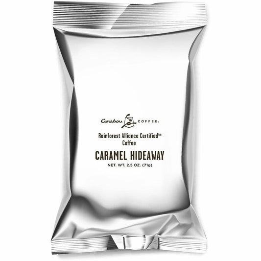 Caribou Coffee Caramel Flavored Coffee Grounds - 2.5 oz - Caramel, Caribou Blend - 1 Carton