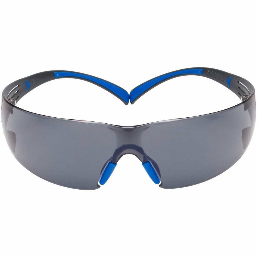 3M SecureFit Protective Eyewear - Eye, Fog, Impact, UVA, UVB, UVC Protection - Polycarbonate - Blue, Black, Gray - Gray Lens - Blue, Gray Frame - Anti-fog, Impact Resistant, Self Adjustable, Snug Fit, Removable, Comfortable, Anti-scratch, Lightweight...