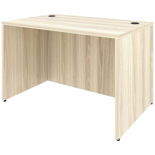 Lorell Essentials Retangular Desk Shell - Assembly Required - Modern Elm - 1 Each