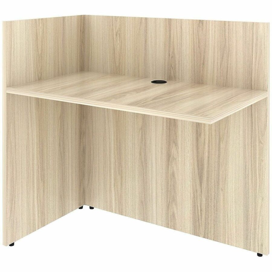 Lorell Essentials Reception Return - 1" Thickness Table Top, 41.5" Height x 42" Width x 24" Depth - Material: Laminate - Finish: Modern Elm - Laminate Table Top - Durable - For Reception Area, Desk, Desktop, Document - 1 Each