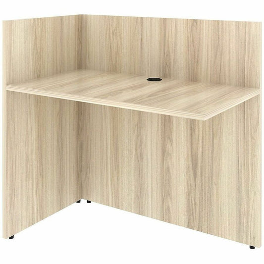 Lorell Essentials Reception Return - 1" Thickness Table Top, 41.5" Height x 42" Width x 24" Depth - Material: Laminate - Finish: Modern Elm - Laminate Table Top - Durable - For Reception Area, Desk, Desktop, Document - 1 Each
