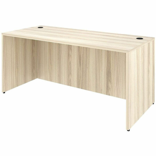 Lorell Essentials Retangular Desk Shell - Assembly Required - Modern Elm - 1 Each