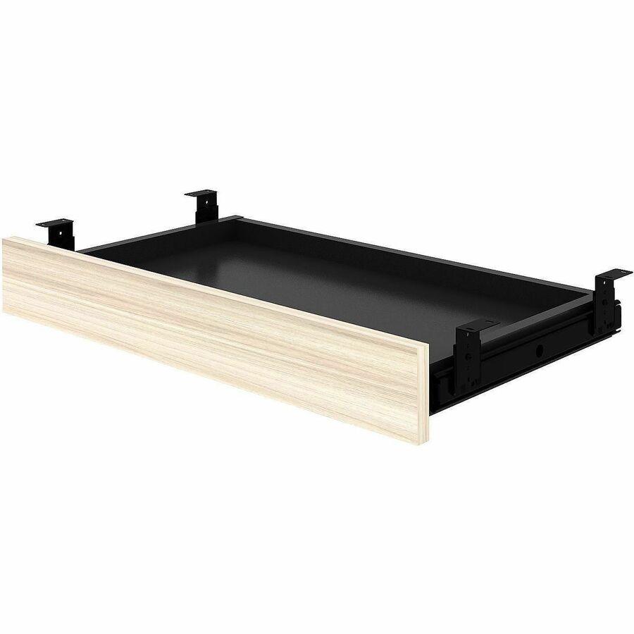 Lorell Essentials Universal Center Drawer - 5.1" Height x 16.7" Width x 28.4" Depth - Material: Laminate - Finish: Laminate, Modern Elm - Durable - For Desk - 1 Each