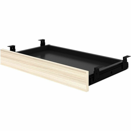 Lorell Essentials Universal Center Drawer - 5.1" Height x 16.7" Width x 28.4" Depth - Material: Laminate - Finish: Laminate, Modern Elm - Durable - For Desk - 1 Each