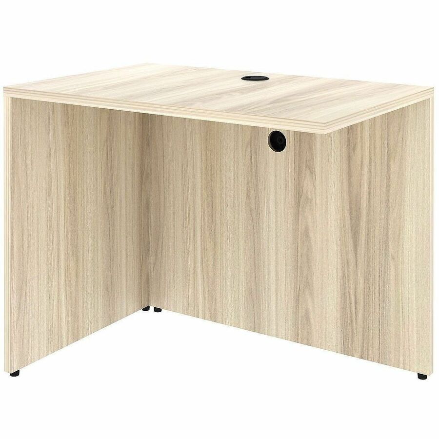 Lorell Essentials Rectangular Return Shell - Rectangle - 1" Thickness Table Top, 29.5" Height x 35" Width x 24" Depth Return Shell - Material: Laminate, Metal - Finish: Modern Elm - Laminate, Modern Elm Table Top - Durable, Modesty Panel, Privacy Panel...