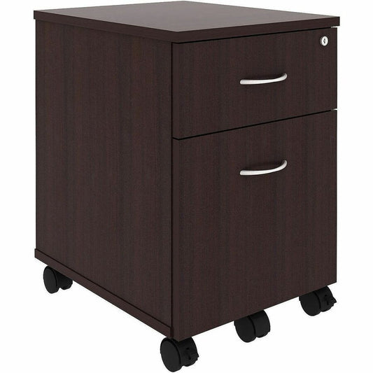 Lorell File Cabinet - for File, Box - Mobility - Espresso