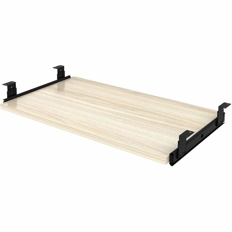 Lorell Essentials Universal Keyboard Tray - 0.7" Height x 26" Width x 15.4" Depth - Material: Melamine Laminate - Finish: Melamine, Laminate, Modern Elm - Durable - For Desk, Keyboard - 1 Each
