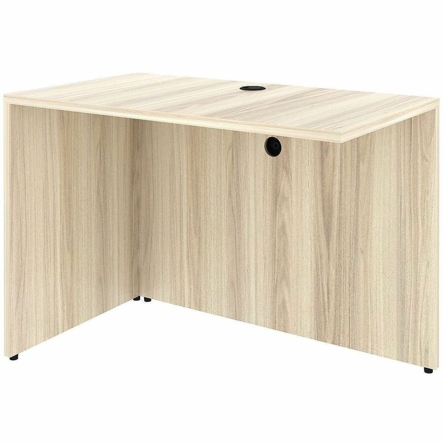 Lorell Essentials Rectangular Return Shell - Rectangle - 1" Thickness Table Top, 29.5" Height x 42" Width x 24" Depth Return Shell - Material: Laminate, Metal - Finish: Modern Elm - Laminate, Modern Elm Table Top - Durable, Modesty Panel, Privacy Panel...