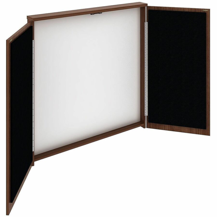 Lorell Dry-Erase Whiteboard Presentation Cabinet - Melamine Surface - Hinged Door, Laminated, Door - Assembly Required - 1 Each