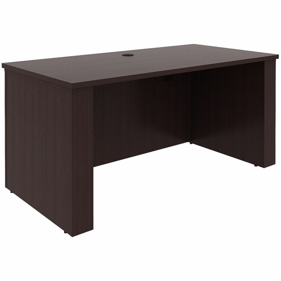 Lorell Essentials 60" Sit-to-Stand Desk Shell - 49" Height x 60" Width x 29" Depth, 1" Thickness Top - Finish: Laminate, Espresso - Laminate, Espresso Table Top - Laminated, Cam Lock, Durable, Grommet, Cord Management, Modesty Panel, Privacy Panel, Adj...
